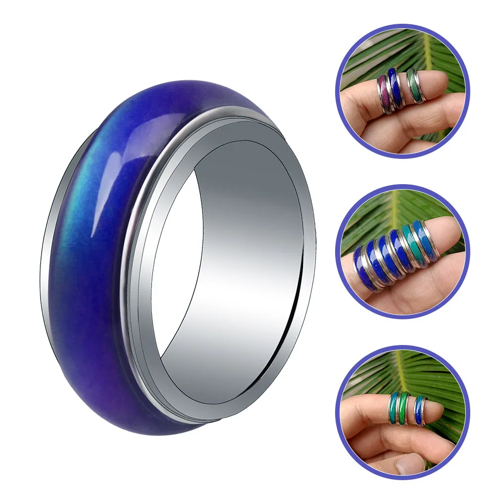 Color Change Mood Ring Sensory Temperature Reactive Band Ring for Women Men Kids Fashion Jewelry Gift Mood Rings