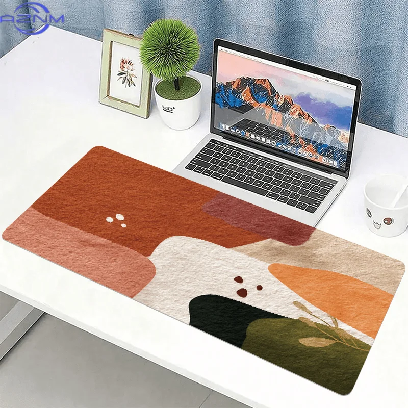1pc Mouse Pad  cm, Non Slip Extended Table Mat, Abstract Color Block Design Desk Mat for Office Home Decor, Soft Fabric Surface