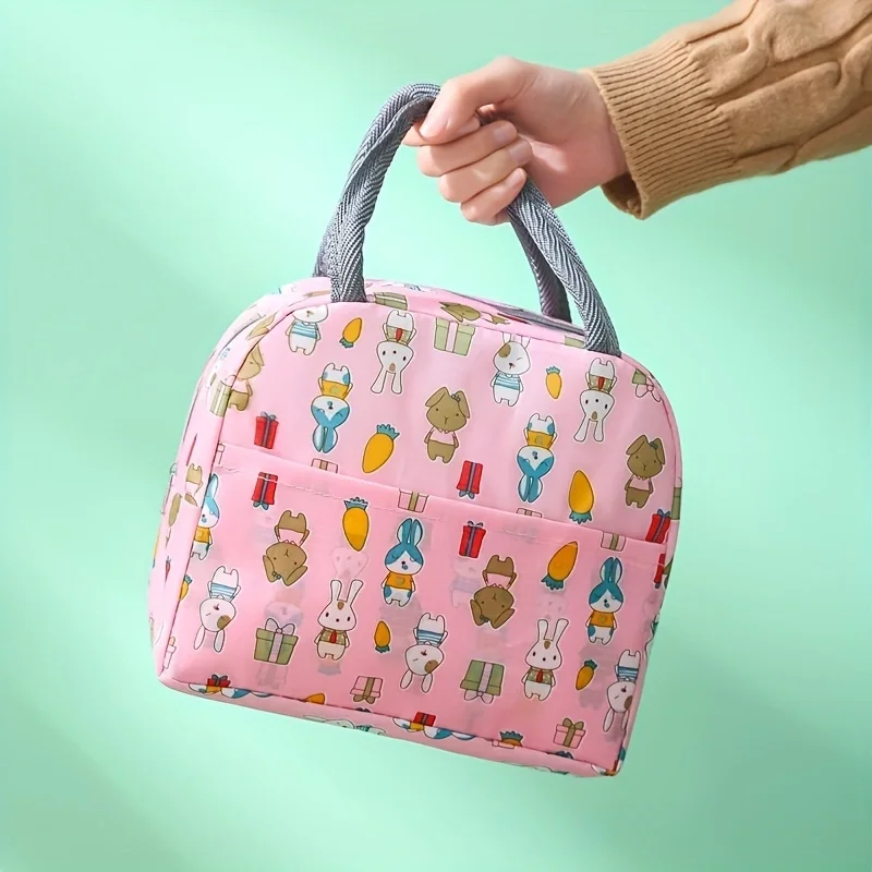 Handheld bento bags for students, children, office workers, lunch bags, bento bags, aluminum foil lunch bags, insulation bags