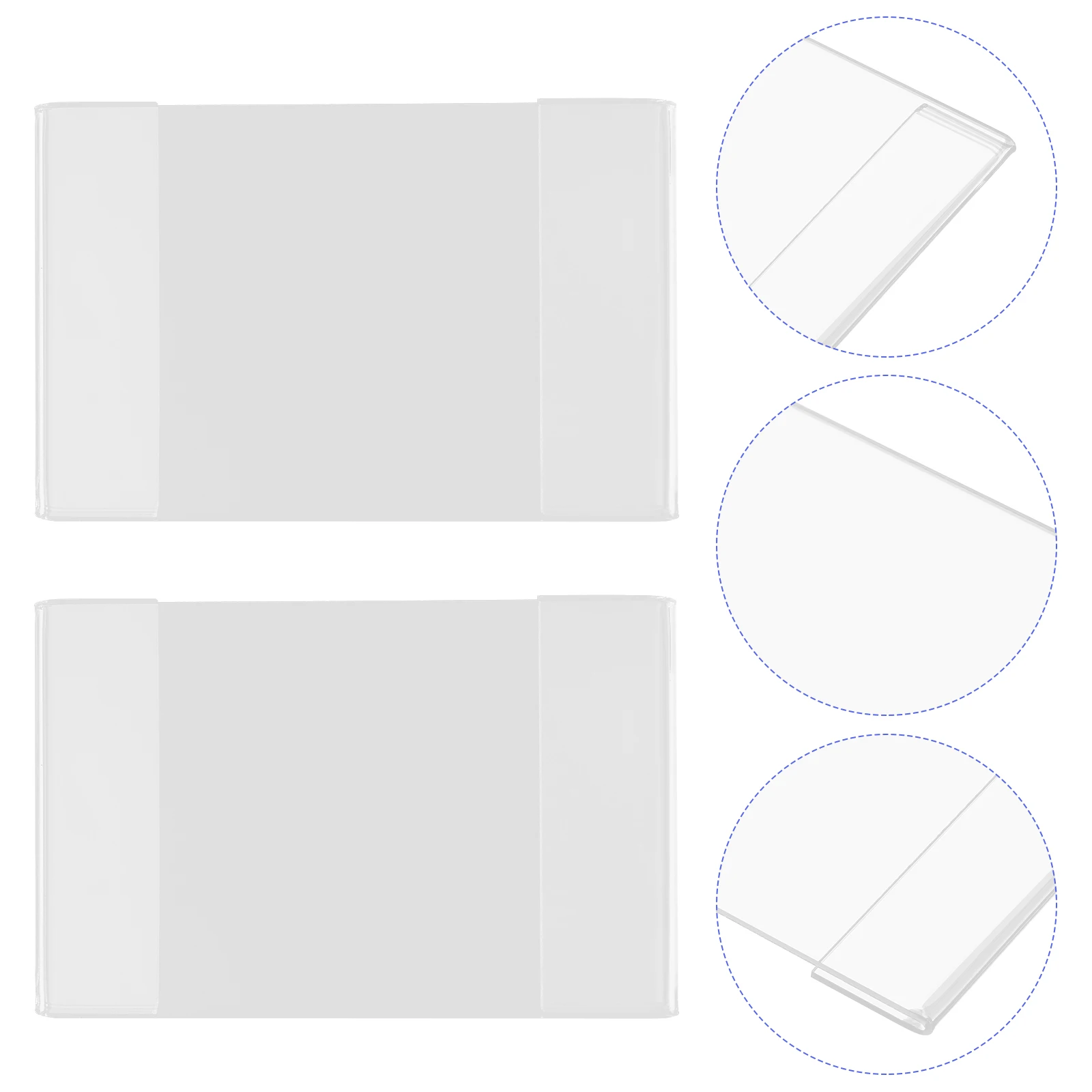 

10pcs Acrylic Holders Clear Price Tag Display Shelf Organizer Transparent Sign Clear Display Holder Tag Holder