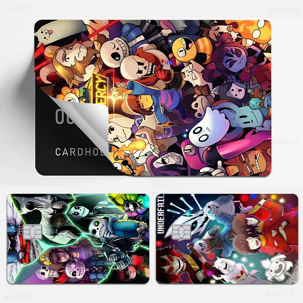 Undertale Anime Matte Front Skin Film Sticker Cover For Small Chip Credit Card Debit Card