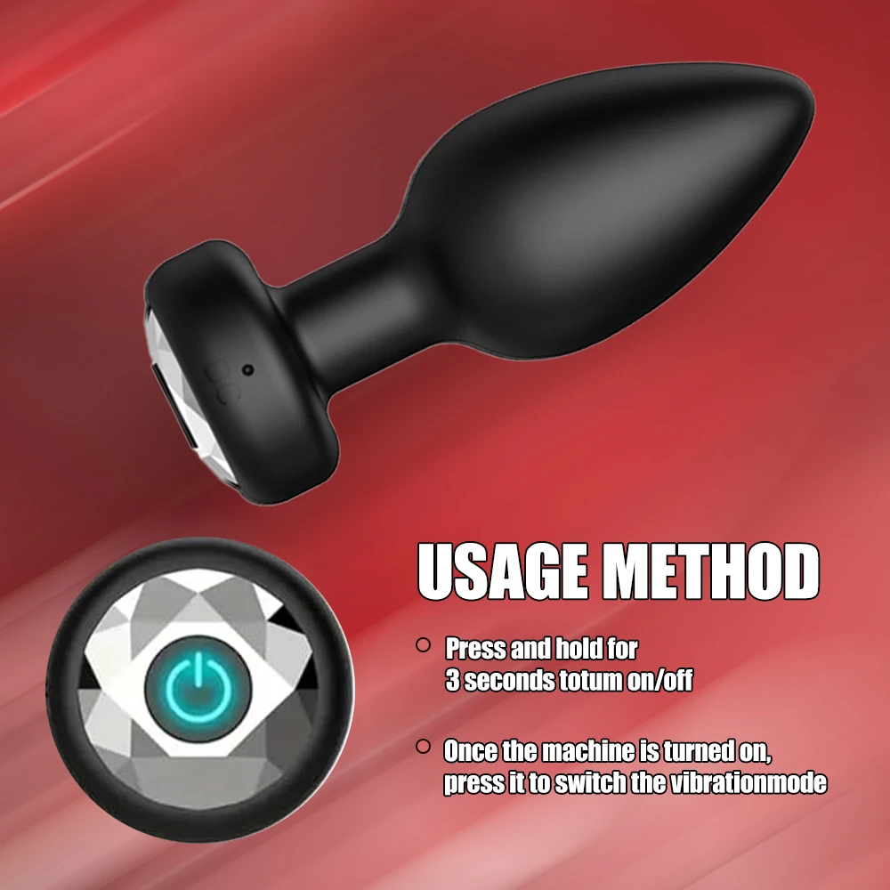 1 pc Anal Plug Vibrator for Men Butt Plug Portable Massager Wireless Remote Control Dildo Vibration Sex Toys for Male Adult Toys