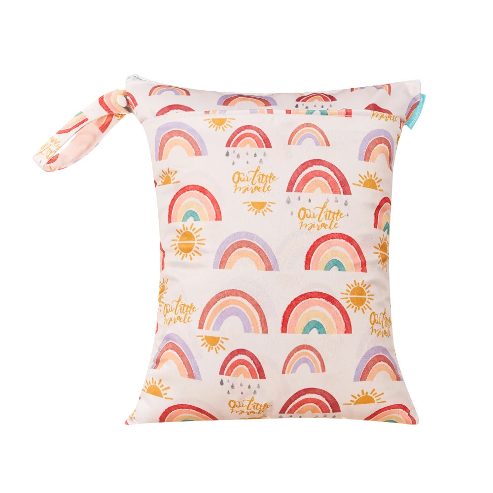 حقيبة تخزين مقاومة للماء بلون عشوائي من Elinfant، حقيبة كبيرة الحجم 26 × 36 سم للاستخدام الخارجي والرطب والجاف، حقيبة حفاضات محمولة #1