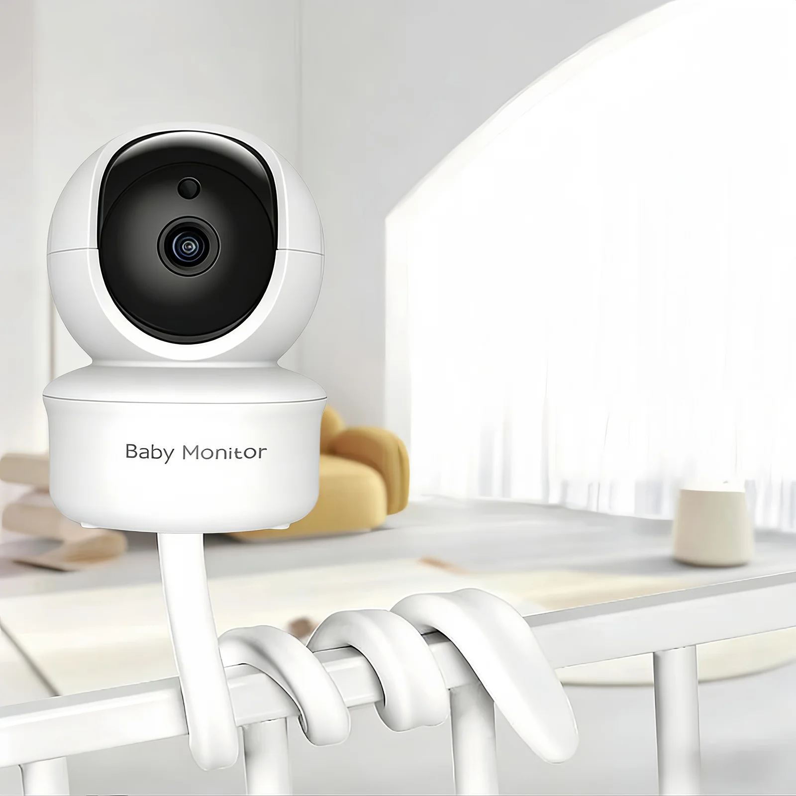 Monitor de Bebê Babystar de 5 Polegadas com Câmera Remota Pan-Tilt-Zoom e Áudio. Comunicação Bidirecional, Modo VOX, Canções de Ninar, BabyPhone