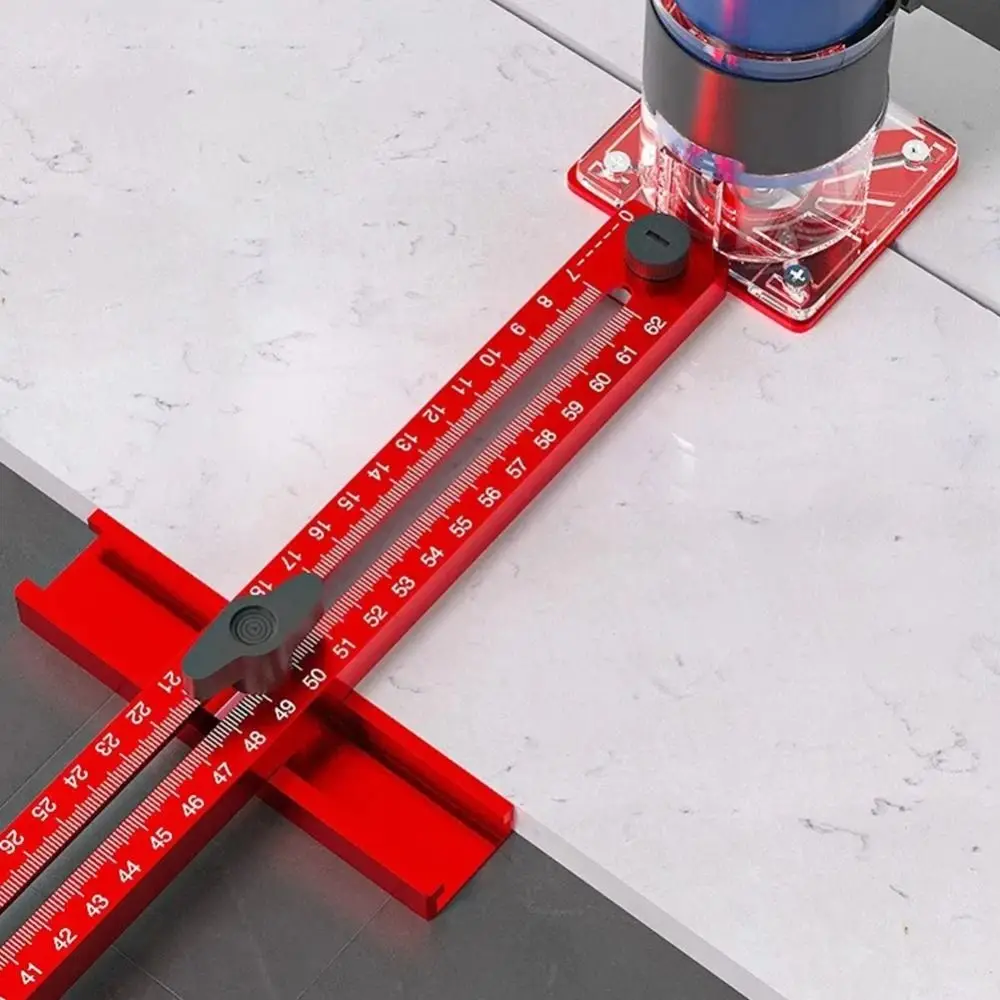 Aluminum Alloy Drill Punch Locator Adjustable Metric/Inch 4 in 1 Router Circle Cutting Jig Detachable Drilling Positioner Tool