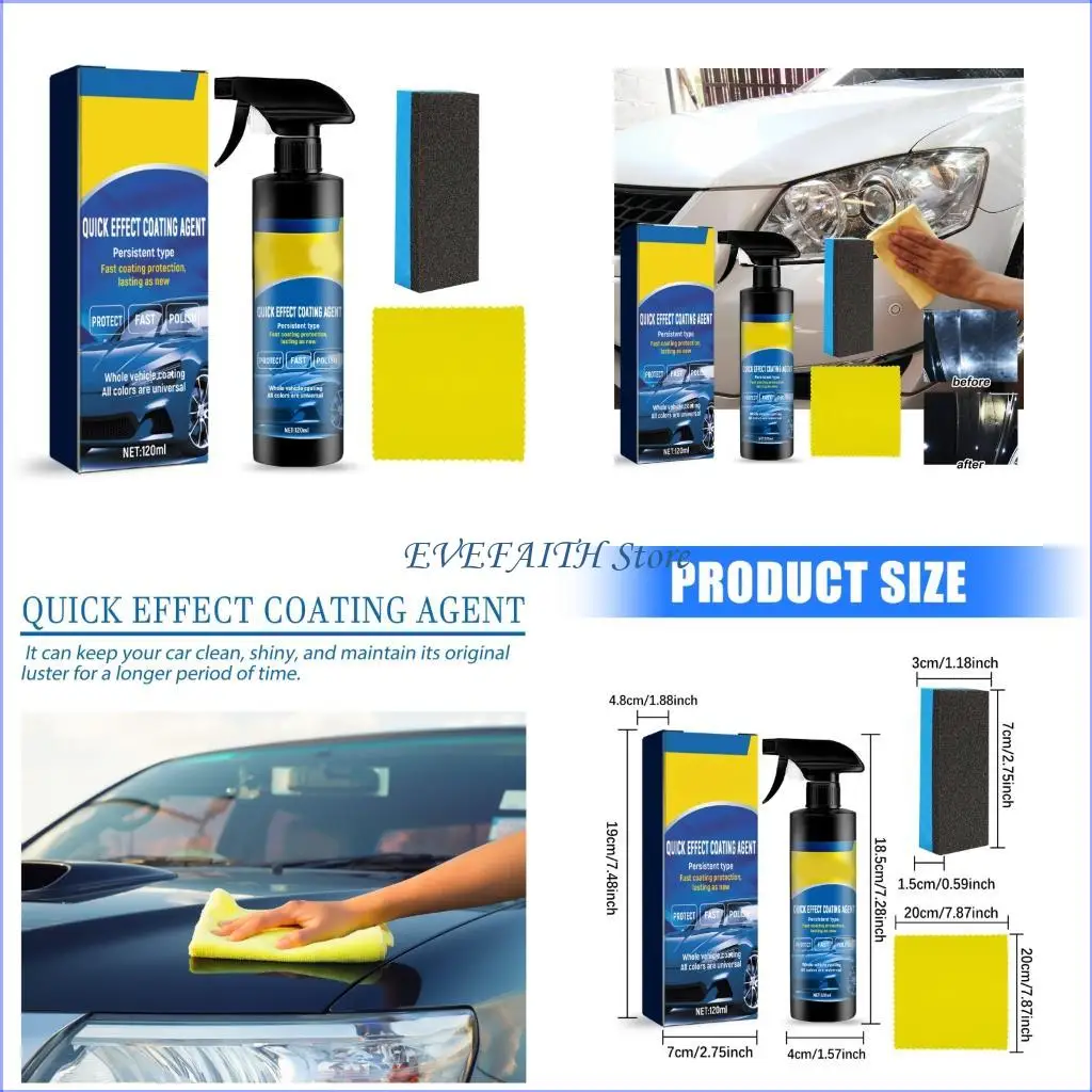 

124B Advanced Car Wax Alternative Sprayed Oil Film Emulsion Glass Cleaner With Long Lasting And Nighttime