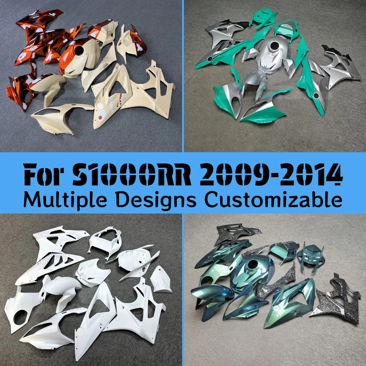 

Комплект обтекателей из АБС-пластика для мотоцикла BMW S 1000RR 2009-2014, крышка бака, облицовка кузова S1000RR 09-14