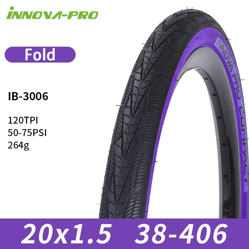 INNOVA 20x1.5 38-406 Folding Bike Tire 320g/pc Ultra-light Yellow