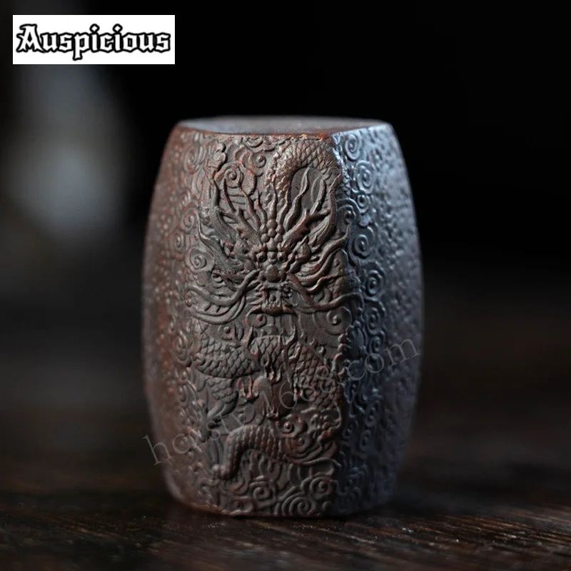 Dragon Phoenix Purple Jade Gold Sand Teapot Cover Holder Yixing Zisha Cap Base Cover Frame Zisha Pot Lid Shelf Statue Ornaments