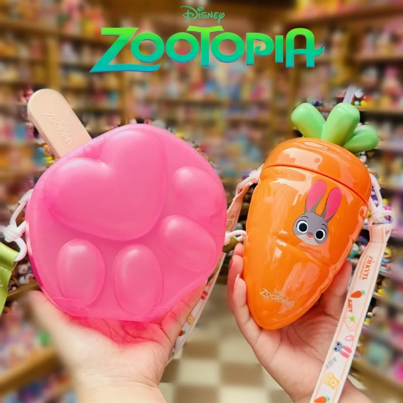 Taza de agua de Disney Tsum Tsum Zootopia Judy Nick, vajilla coleccionable de silicona, cubo de palomitas de maíz con garra de zanahoria, regalo de Anime bonito