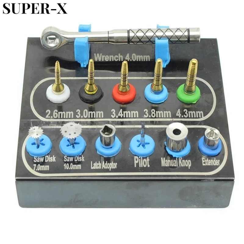 

1 Set Dental Implant Removal Kit SOS Remove Broken Fixture Ratchet Wrench Implant Kit Bone Expander Compression Drill
