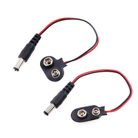 5pcs 9V DC Battery Snap Power Connector Cable Plug Clip Jack Connector Adapter