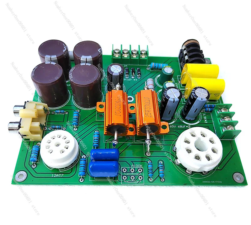 E5-Si electronic tube earphone power amplifier circuit board noise free 12AT7+6N5P transistor rectification