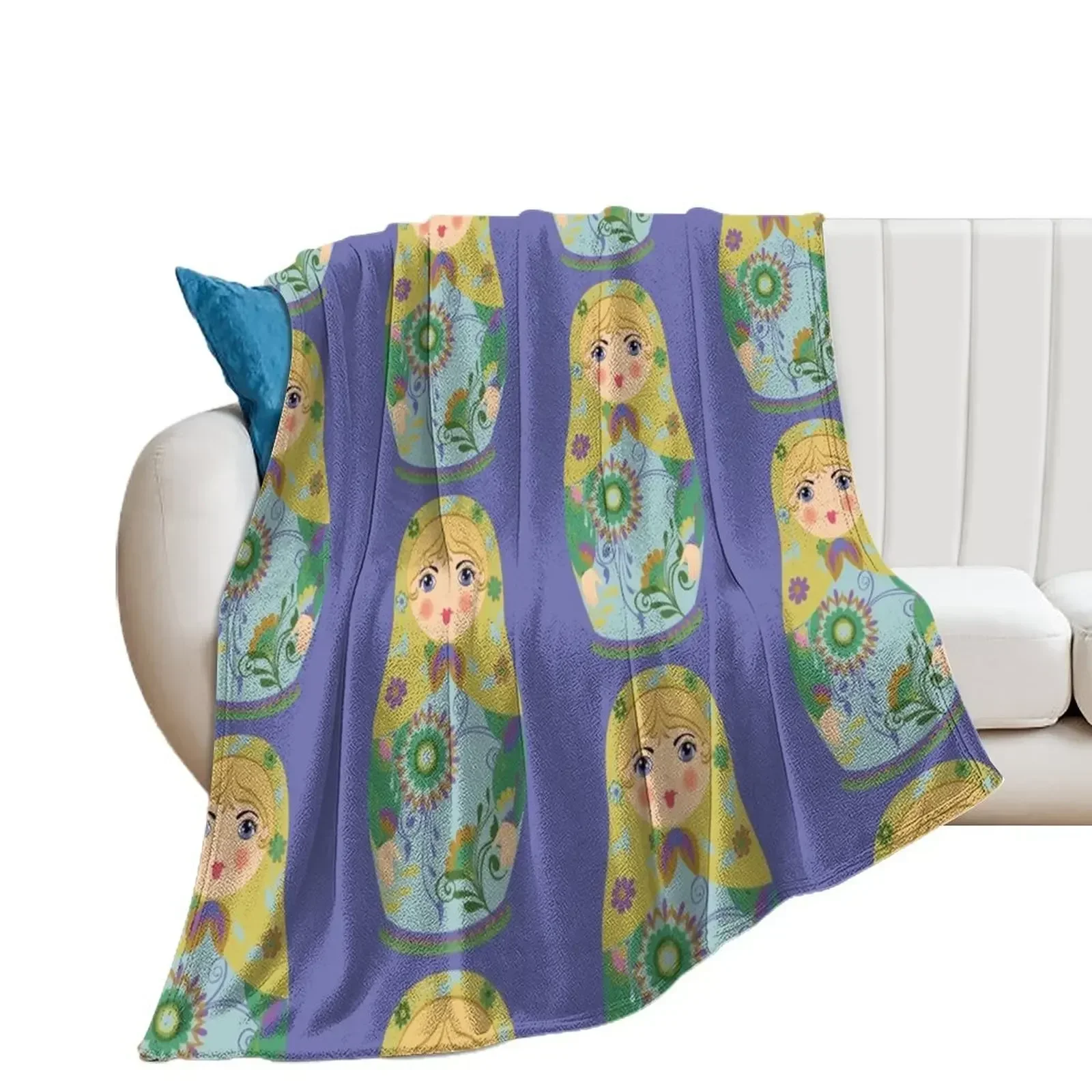 Matryoshka / Matryoshka / Matreschka / Matroshka Throw Blanket Luxury Throw Decorative Sofas For Baby Soft Plush Plaid Blankets