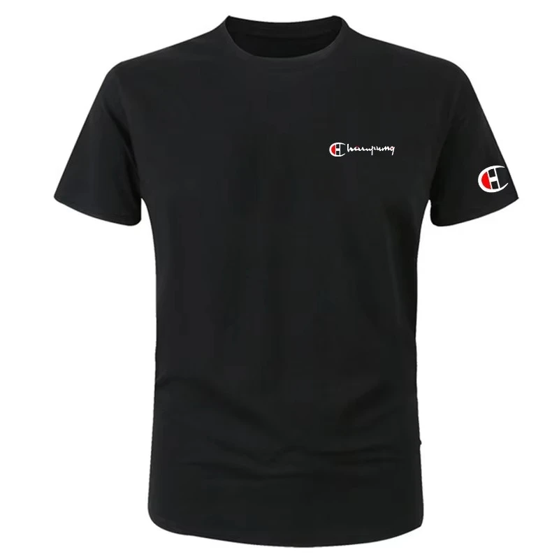 Summer New High-end Pure Cotton Korean-style Casual and Versatile Round-neck Short-sleeved T-shirt All-cotton Light Luxury