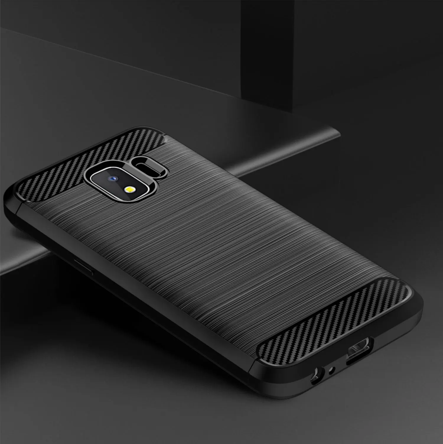 Anti Shock Case For Samsung J2 Core Galaxy j2 2018 j2 pure Shockproof Silicone Cover for galaxy j2 pro 2018 Carbon Fiber Cases