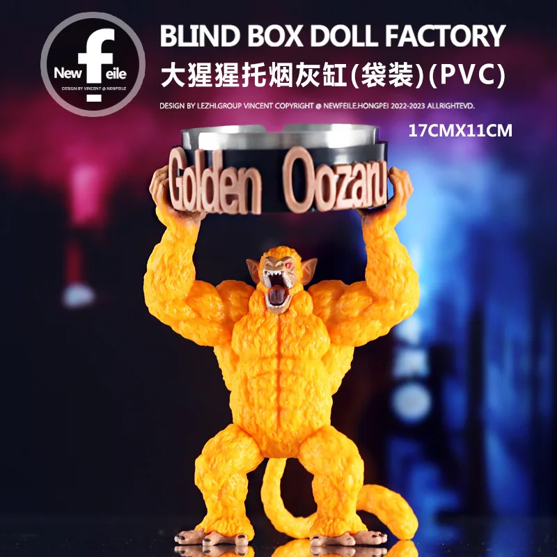 

High Quality Replica Dragon Ball Handmade Peripherals Gorilla Gold Great Ape Ashtray Saiyan Theatrical Version Model Ornament