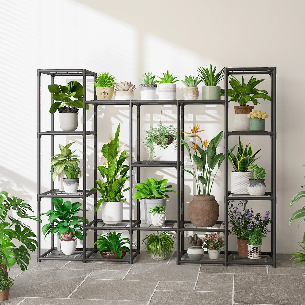

Plant Stand Indoor Outdoor Metal Plant Shelf Waterproof Plant Rack For Multiple Plants Wide Flower Stand For Patio Balcony Gard