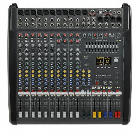 1:1 High Quality Powermate 1000-3 PM 1000 Audio Mixer powermate 1000 3 10 channels Powermate Mixer 2*1000W 4 ohm Germany DSP