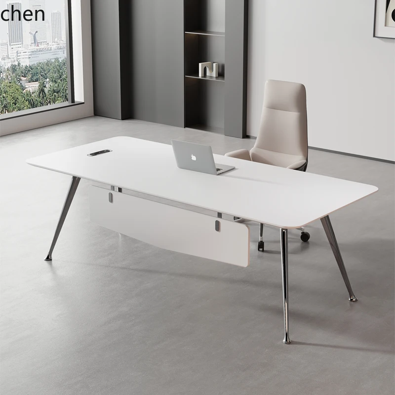 desk simple light luxury manager office table and chair combination full set