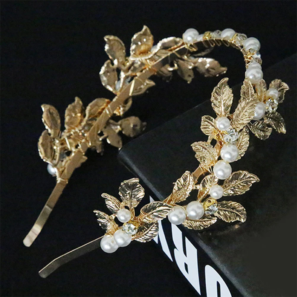 

Pearl Headb Hair Accessory Headb Headdress Wedding Crown Baroque Tiara Hair Decorations Lightweight