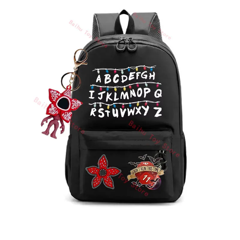 Bandai 2026 NEU Stranger 26 Letter Rucksack Anime Modischer Studenten-Doppelschultertasche Cosplay Schulranzen Kinder Geschenk Spielzeug 8