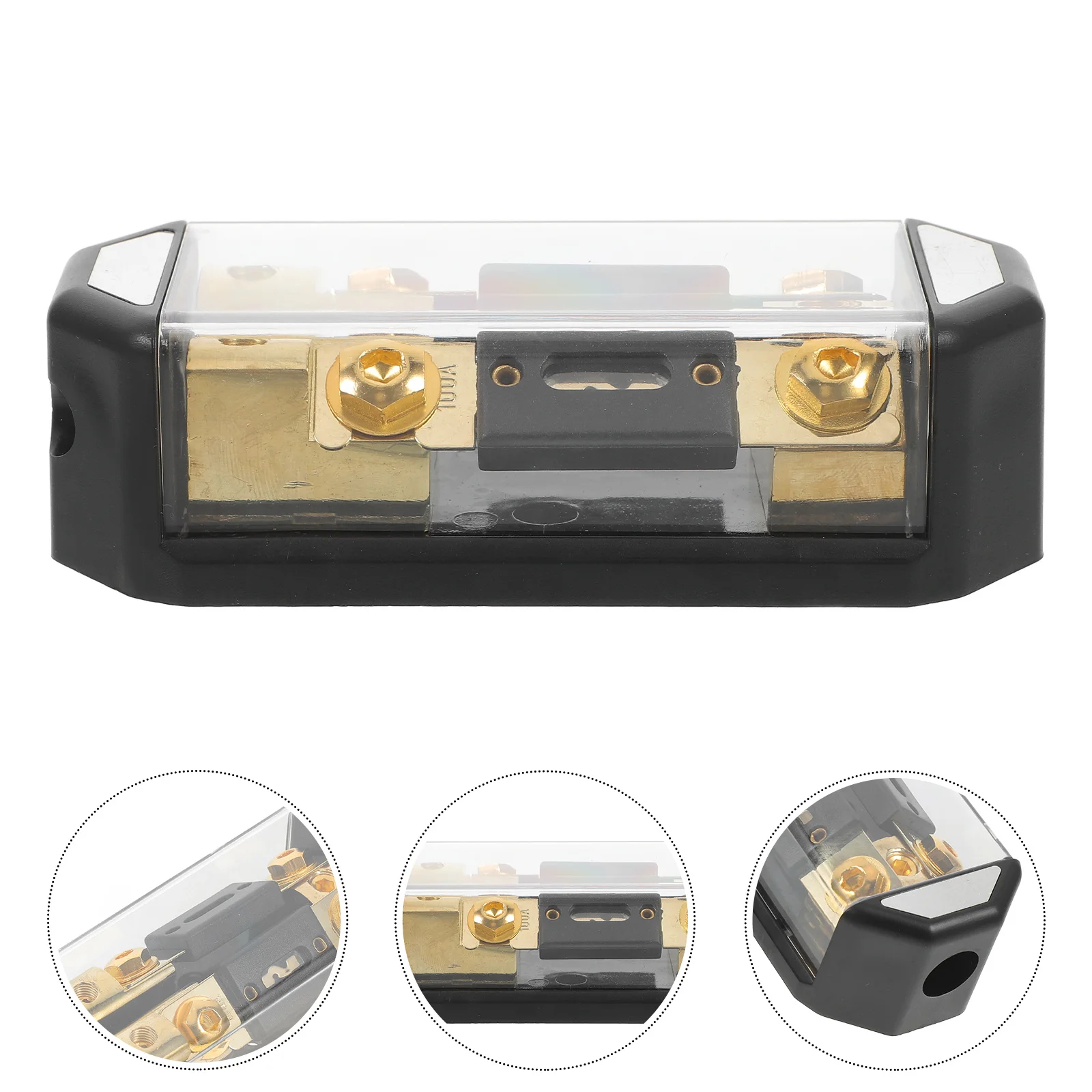 

Auto Audio Fuse Holder Car Amplifier Audio Fuse Block 2 Power Output for Car Modification Sound Effect