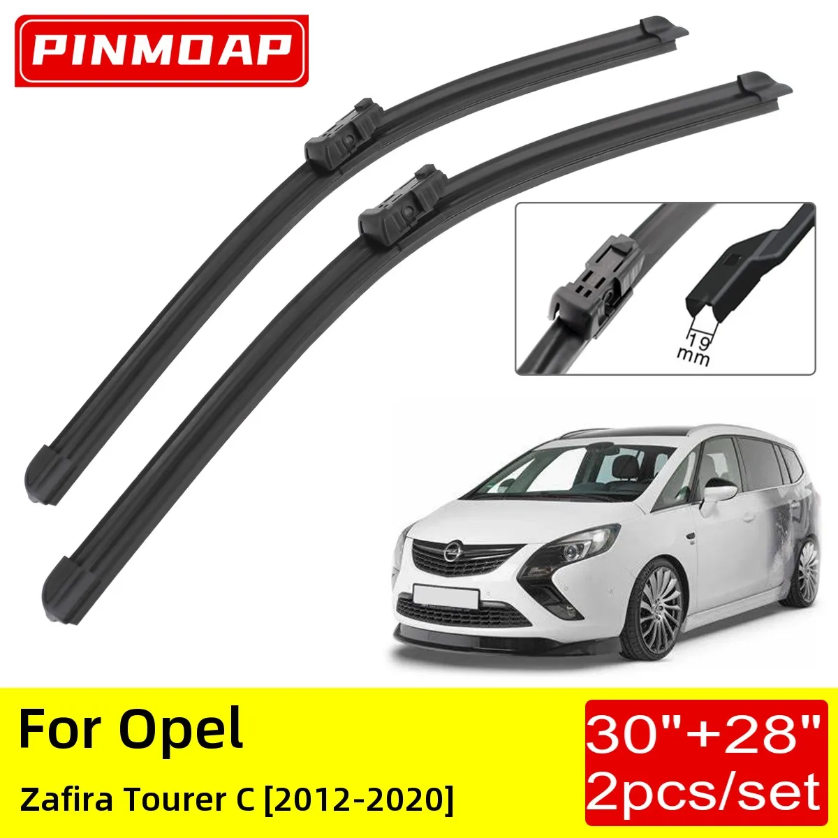 

For Opel Zafira Tourer C 2012 2013 2014 2015 2016 2017 2018 2019 2020 Front Wiper Blades Brushes Cutter Accessories