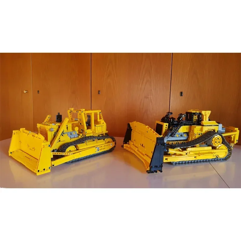 MOC-83447 สีเหลือง Bulldozer D11R Full RC Assembly เย็บ Building Block รุ่น 1822 ชิ้นส่วนเด็ก Building Block ของเล่นของขวัญ