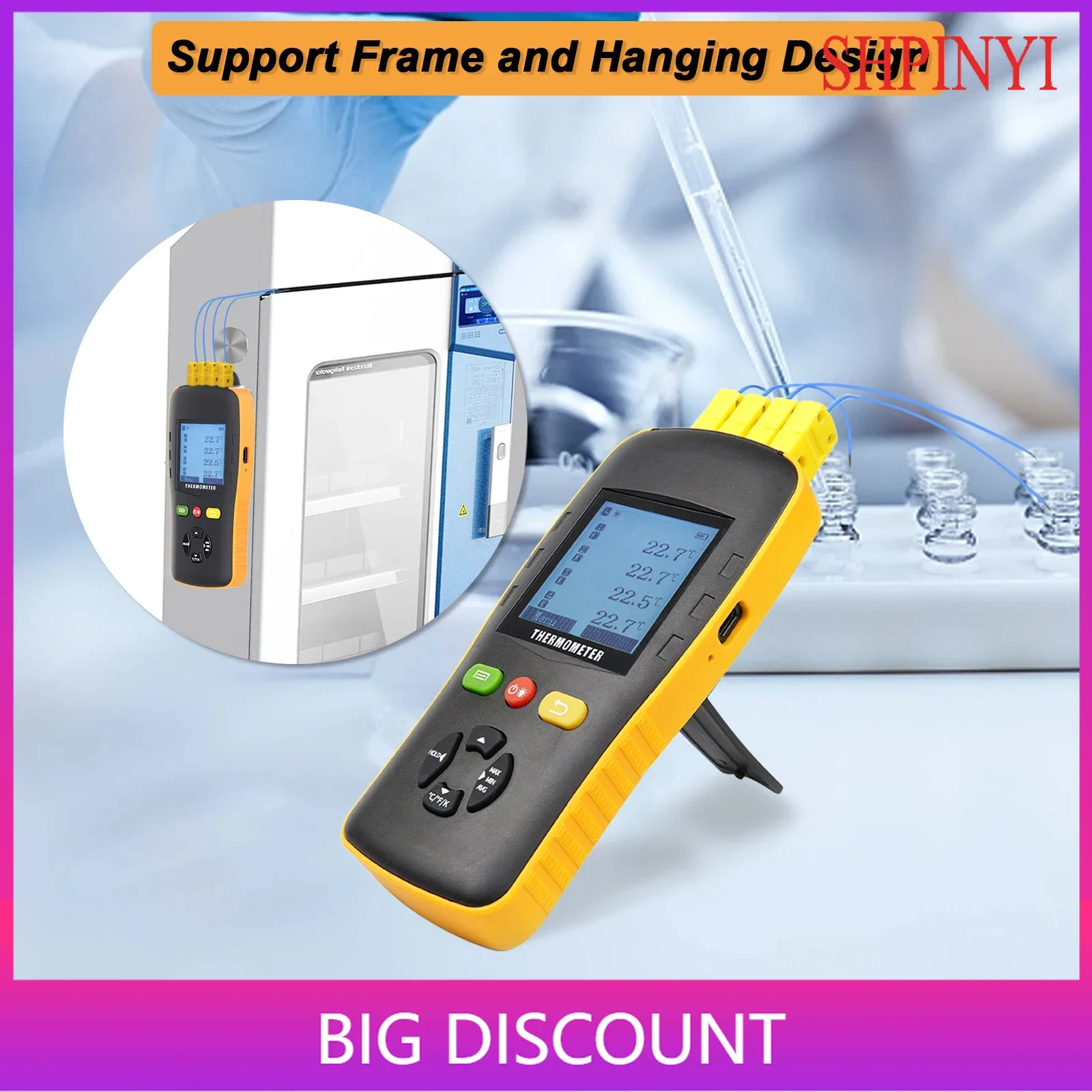 

Термометр для высокотемпературного термометра TC604, цифровой датчик температуры, зонд, термопара