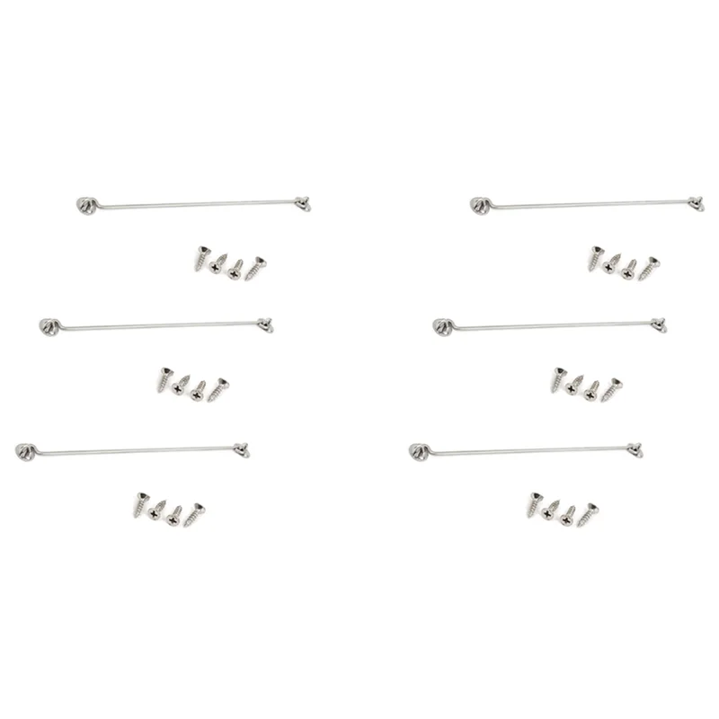 

AB30-6Pcs 40.6Cm Catch Eye Cabin Hook Shed Gate Door Window Lock Hasp