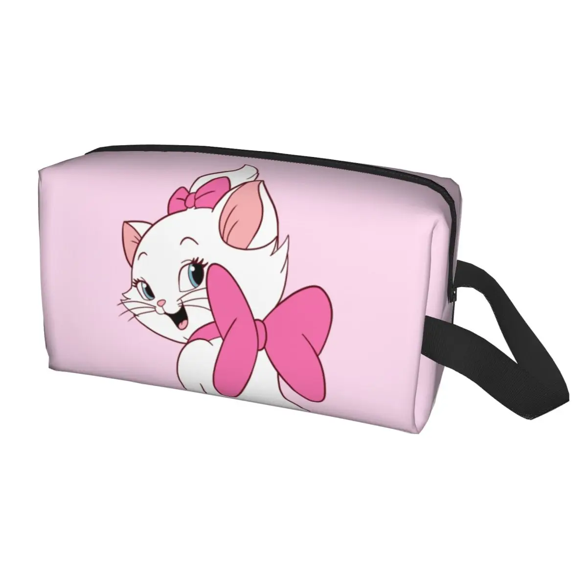 Custom Baby Kitten With Bows Looking Back Travel Cosmetic Bag Marie Girly Cat Film Toiletry Makeup Organizer Storage Dopp Kit