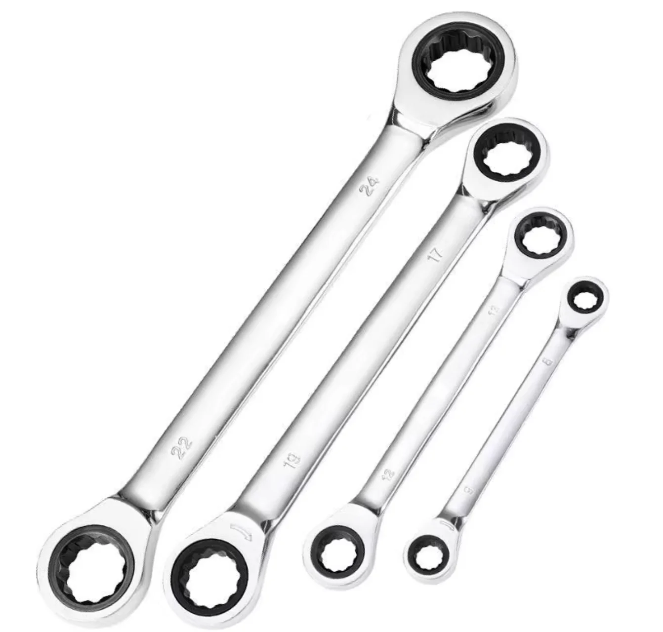 BESTIR tool 72 teeth Double head plum blossom ratchet wrench chrome vanadium steel car tool box end wrench spanner 17x19mm