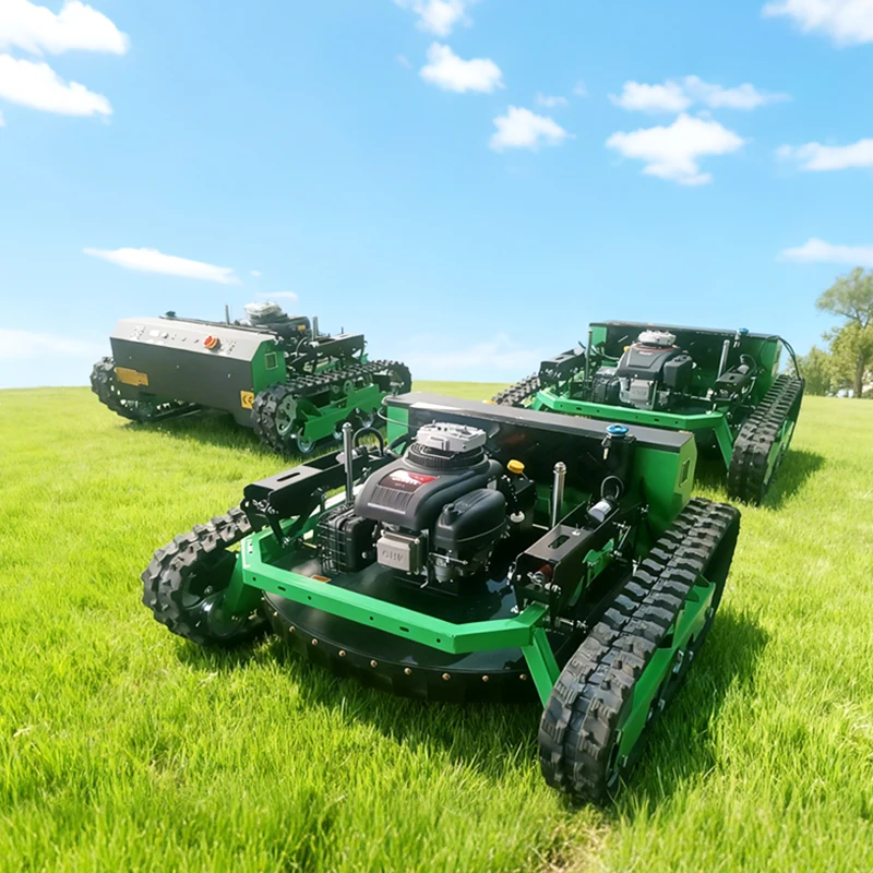 Fast delivery Self Propelled Garden Mower Mowers Lawn Rotary Tracked All Terrain Remote Control Weed Mowing Machine