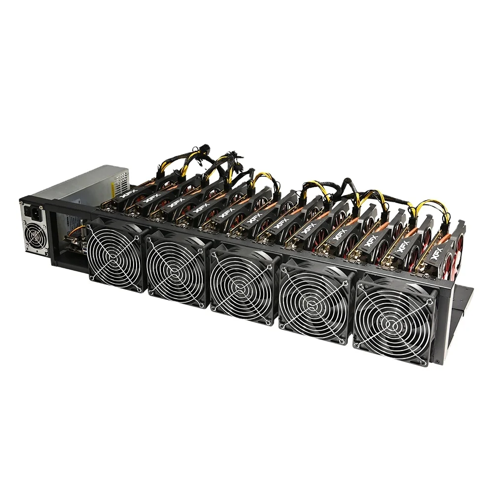 12gpu placa-mãe 55mm computador aberto 6 8 gspu quadro caso 8gpu rig quadro ao ar livre caso do pc