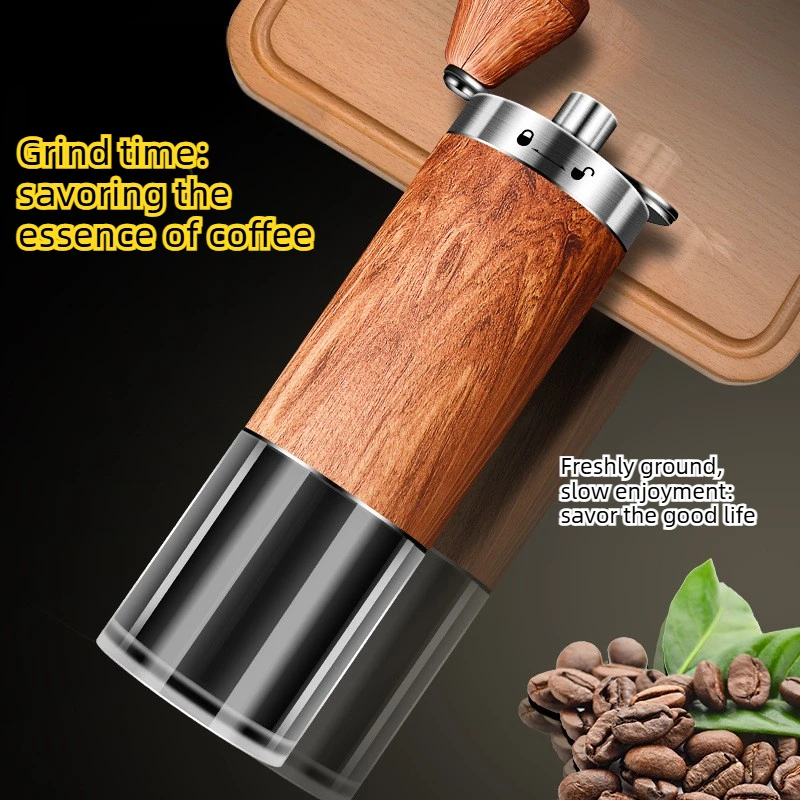 

Korean-style 304 Stainless Steel Hand-crank Coffee Grinder Multi-functional Wood-grain Coffee Grinder Portable Coffee Bean Mill