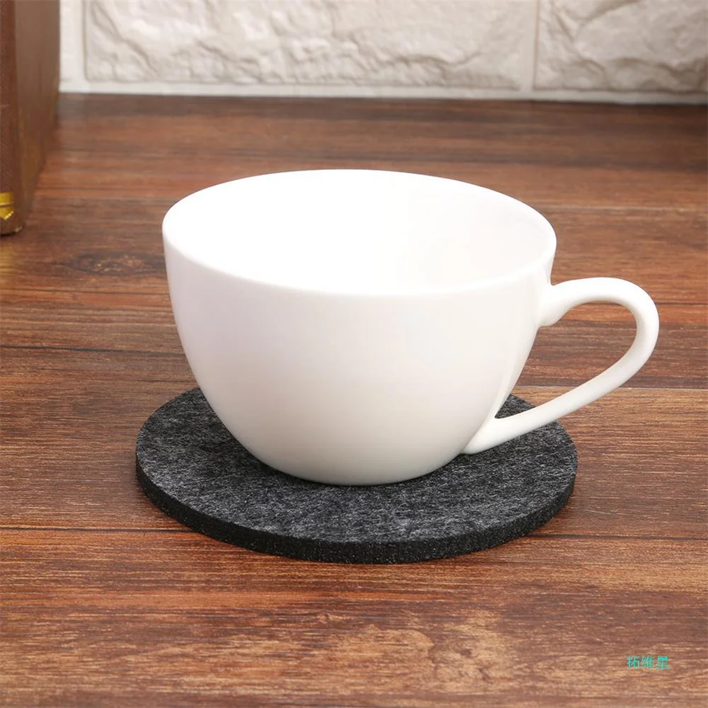 Felt Absorbent Coaster Soft And Easy To Use Good Water Permeability Felt Cloth Drinking Utensils Wine Glass Mat Non-slip