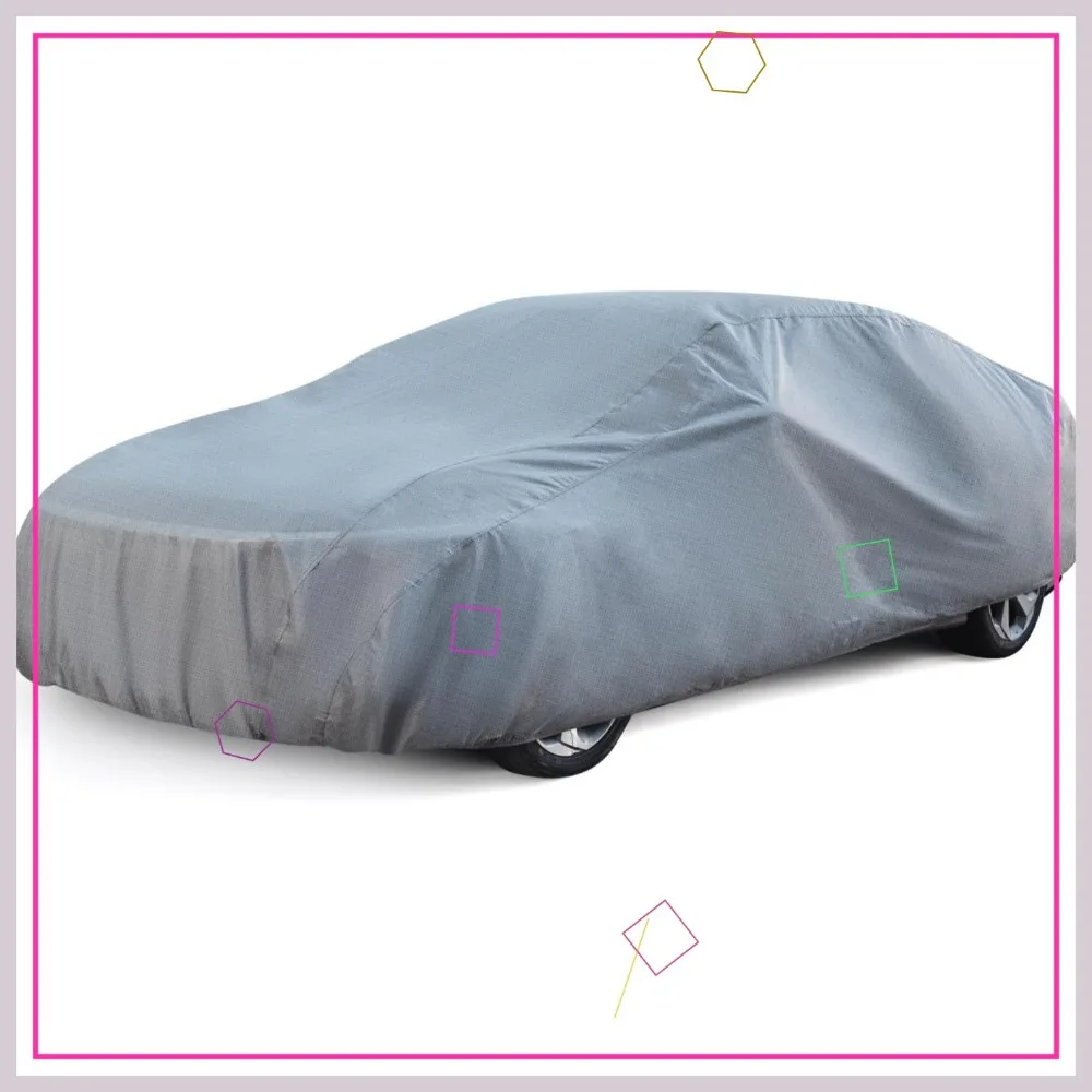 

Universal Car Cover Waterproof Breathable Dustproof Snowproof for Sedans up to 228 Inches Gray