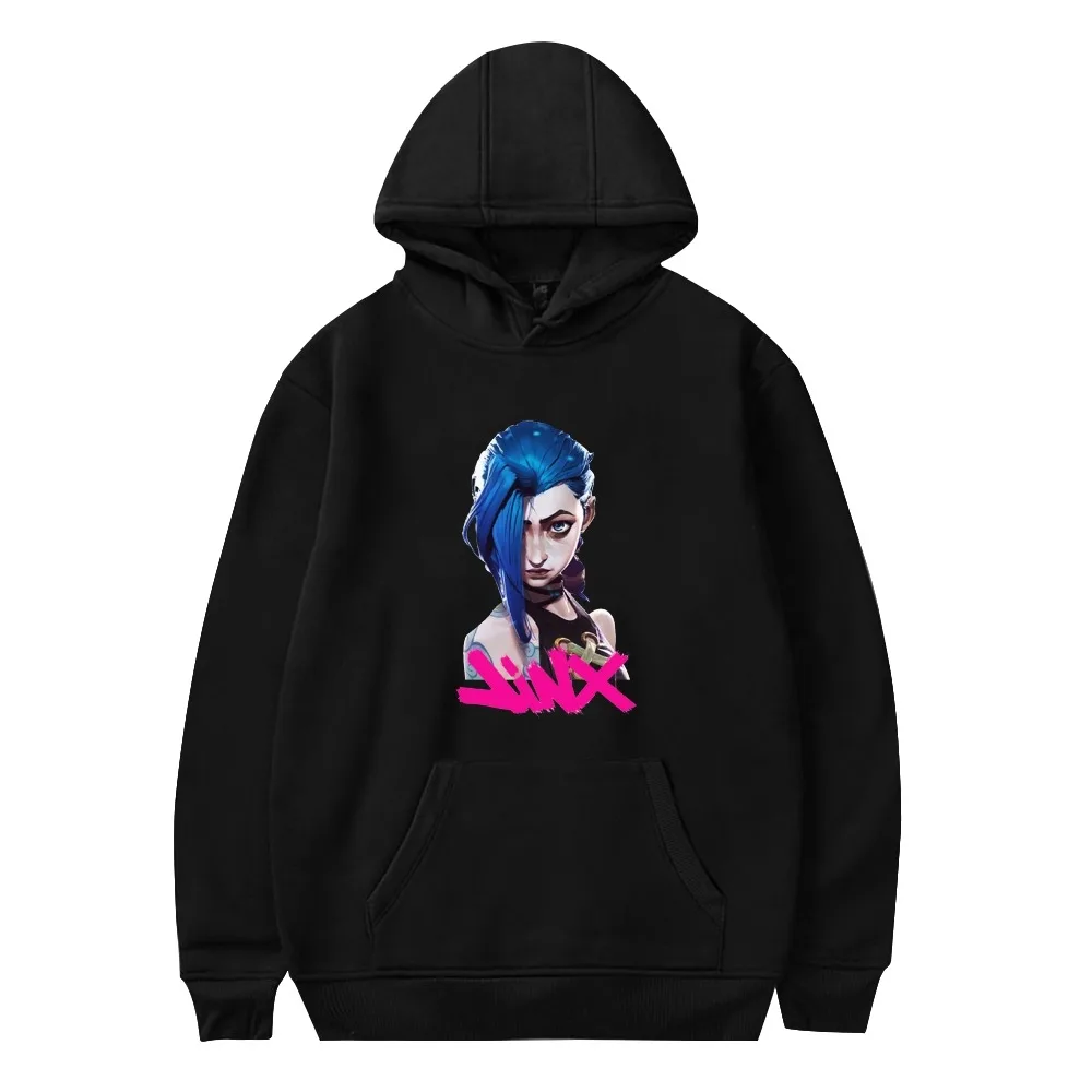 Arcane Jinx Hoodie Unisex Long Sleeve Sweatshirt Women Men's Hoodie Harajuku Streetwear LOL Game Tv Series Fashion Clothes