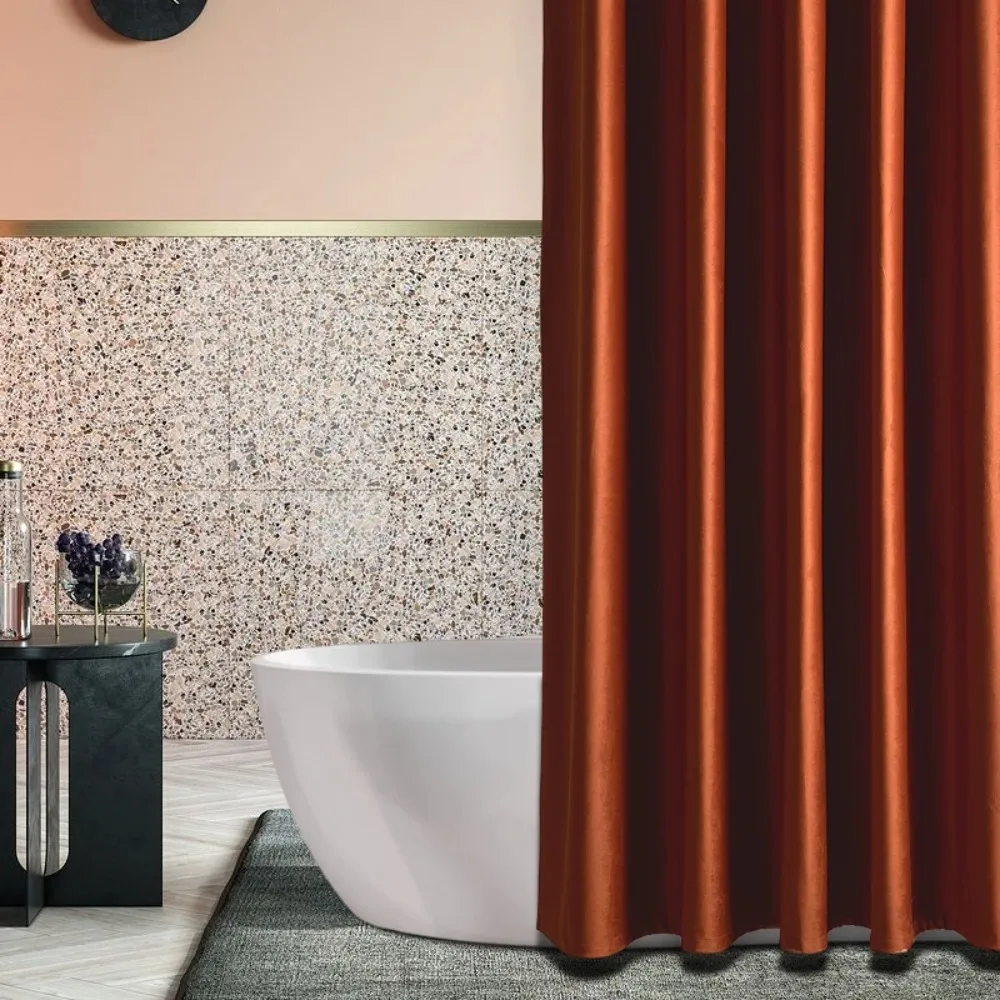 

Shower Curtain Anti-mould Partition Curtain for Bathroom Double-sided Velvet Thickened High-grade Waterproof Custom 1PC
