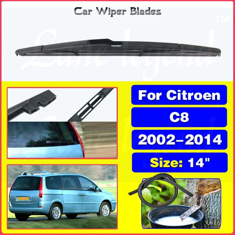 

Car Wiper 14" Rear Wiper Blade For Citroen C8 2002 - 2014 Windshield Windscreen Clean Tailgate Window Car Rain Brush 2012 2013