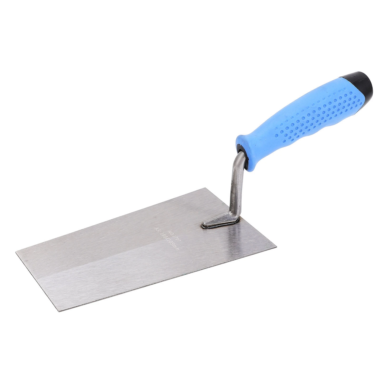 Finishing Trowel Stainless Steel Flat Trowel Rubber Handle Hand Cement Soft Clay Trowel for Construction Plastering