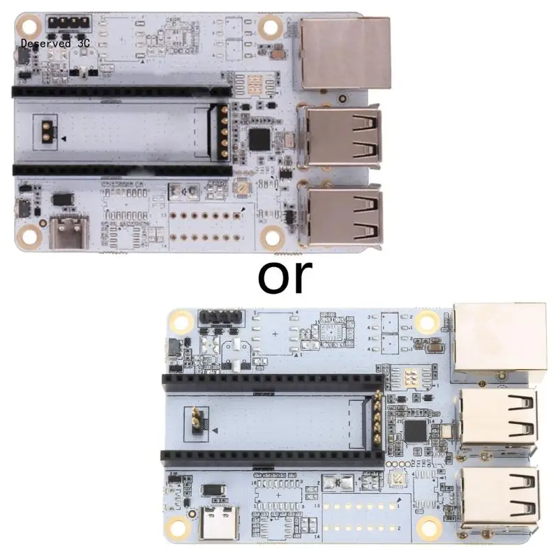 USB HUB Bottom Board USB Device Expansion Board For Milk Linux With RJ45 Ethernet USB Type-C Input