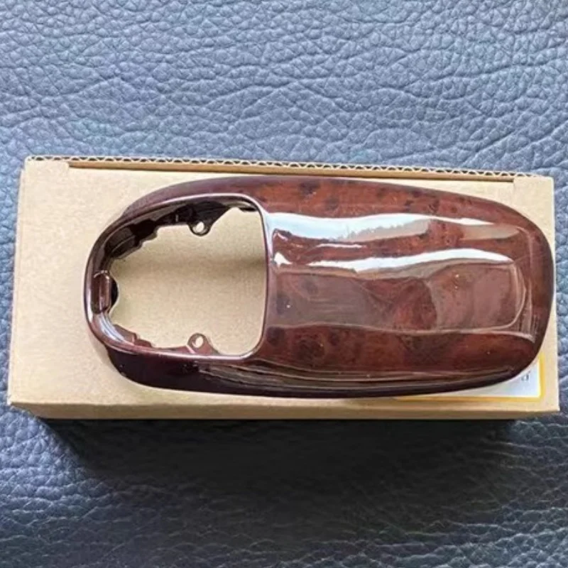For Audi A8L gear head shift lever cover peach wood handball cover A8L gear switch gear button
