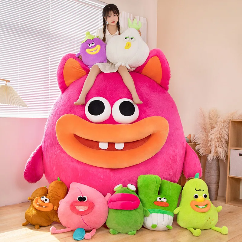 سلسلة الدمى القبيحة المشاهير على الإنترنت لعبة قطيفة حمراء كبيرة الفم الوحش الخضار وسادة دمية الأطفال هدية العيد