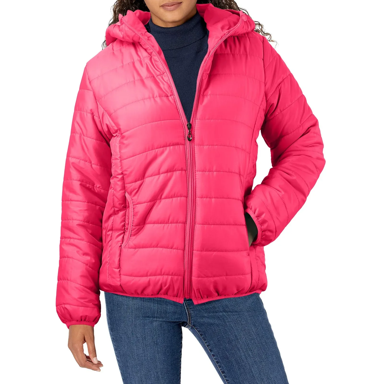 Lightweight Padded Autumn Winter Jackets Women\'s Jackets Hooded Ultralight Quilted puffer Solid Coat for Warm Duck Down Coat