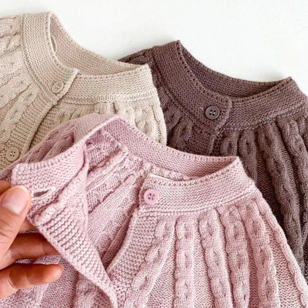 Autumn Baby Girl Clothes Set 2Pcs Knit Sweater + Pants For Baby Girls Newborn Baby Clothes For Spring