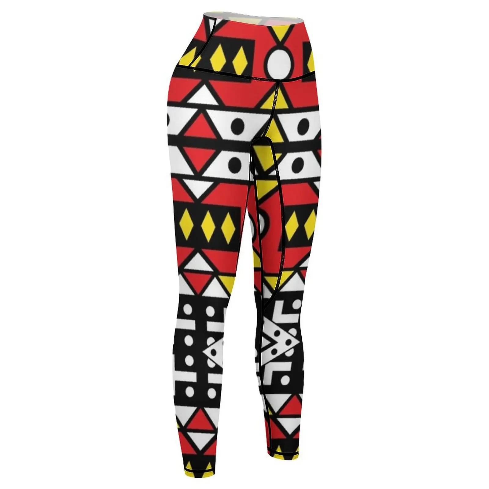 African pattern wax design Kizomba Samakaka Ankara print Angola Leggings Female legging pants gym clothing Womens Leggings