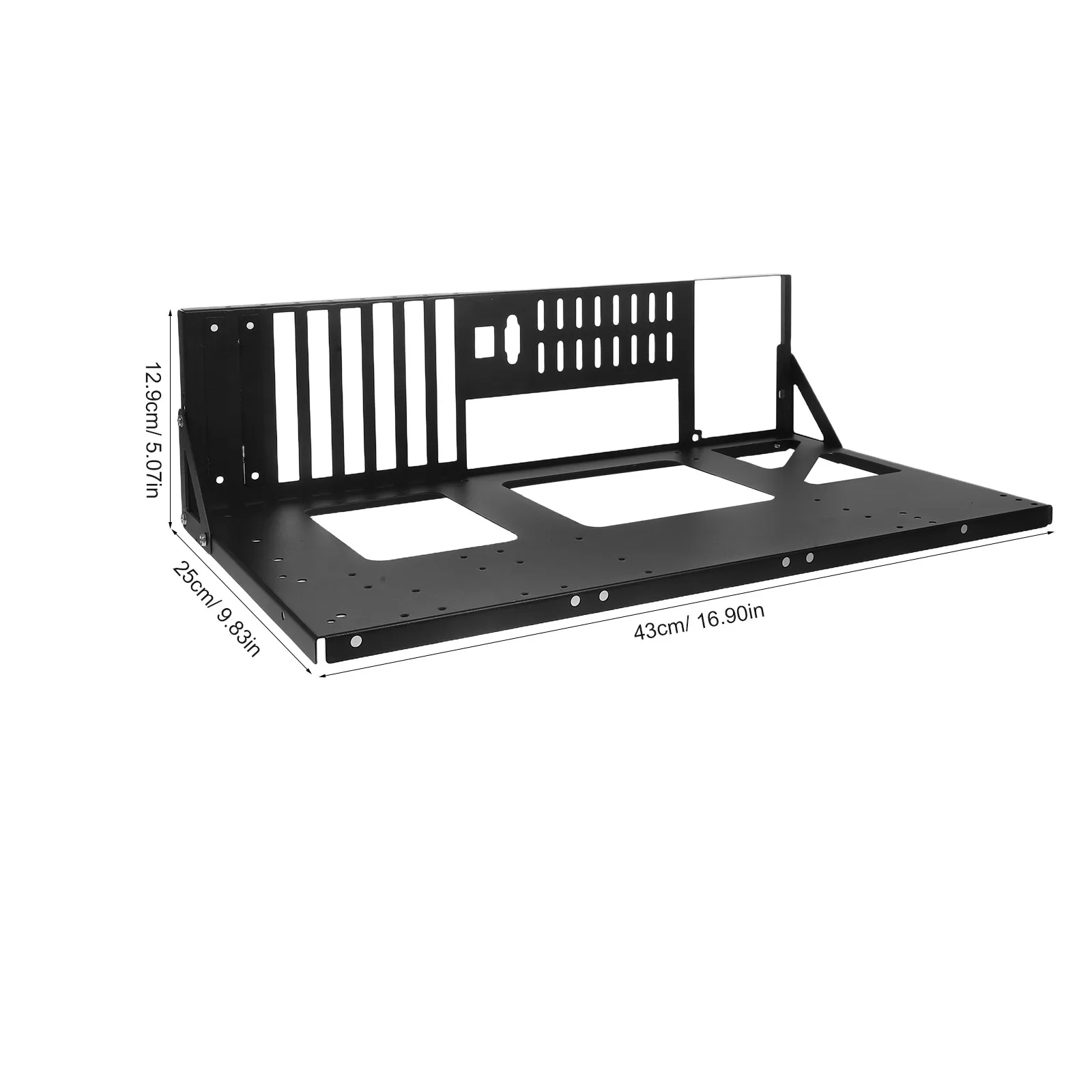High-Strength Steel Motherboard Shelf Bracket Frame for Pc Cases Superior Heat Dissipation Robust Stacking Stability Clean