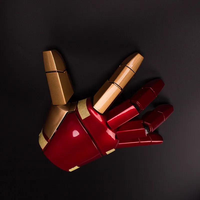 Iron Man 1:1 Armor Wearable Arm Helmet Mk42 Gauntlet Marvel Model Led Light-Up Cosplay Wearable Collectible Ornament Toy Gift